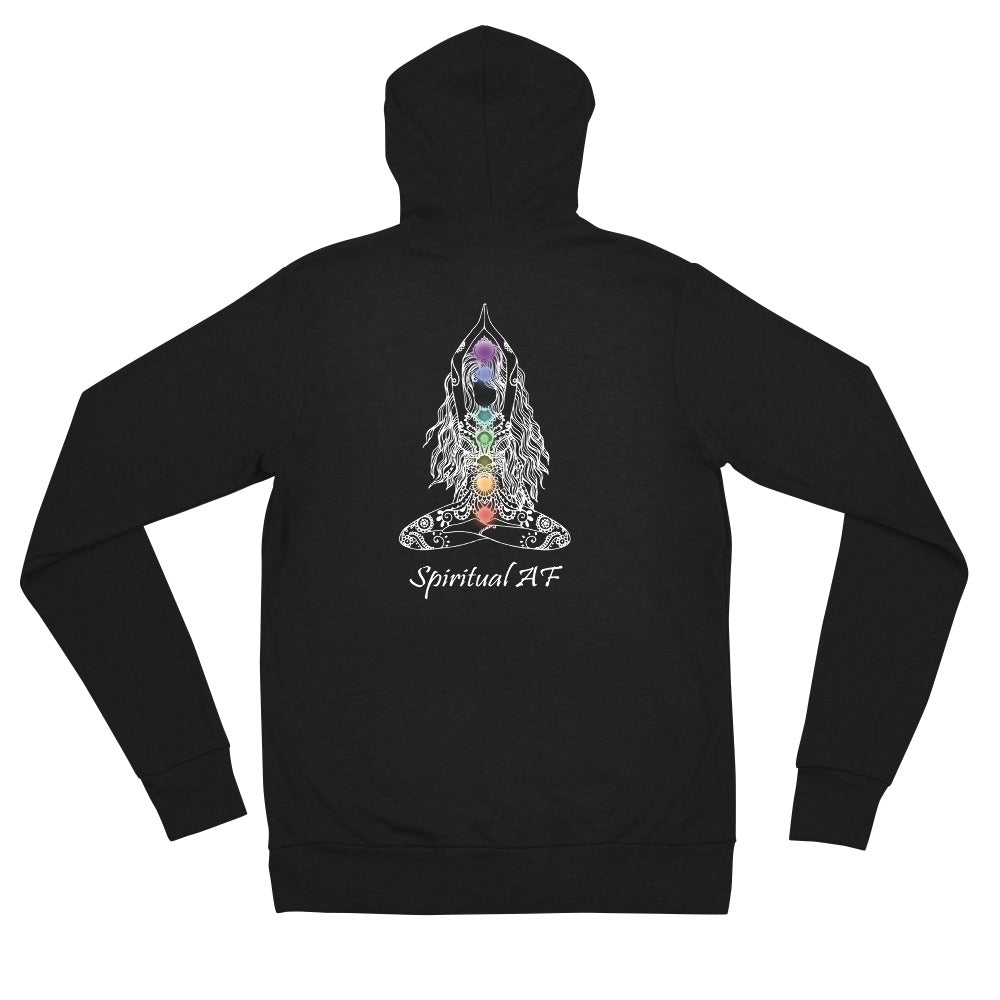 Spiritual AF Unisex zip hoodie - The Perfect Lemonade